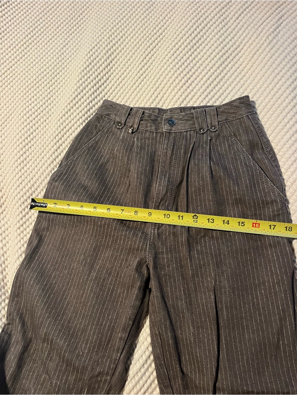 UNIONBAY Vintage Women's Pinstripe Straight-Leg Pants in Dark Gray - Picture 8 of 12